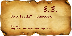 Boldizsár Benedek névjegykártya