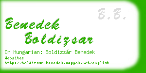 benedek boldizsar business card